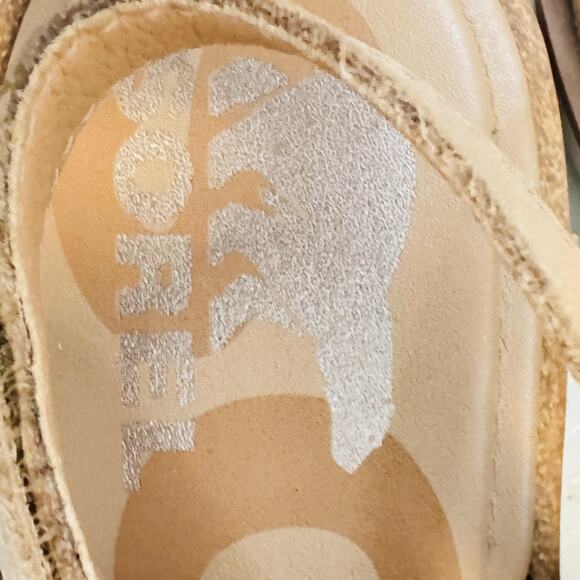 Sorel Sandals Womens 7.5 Brown Leather Slingback Ella II Flat Comfort Walking - Picture 11 of 13